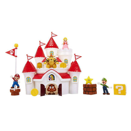 Château formidable Mario Playset Deluxe World de Nintendo château de DMushroom Kingdom 5 Personnages